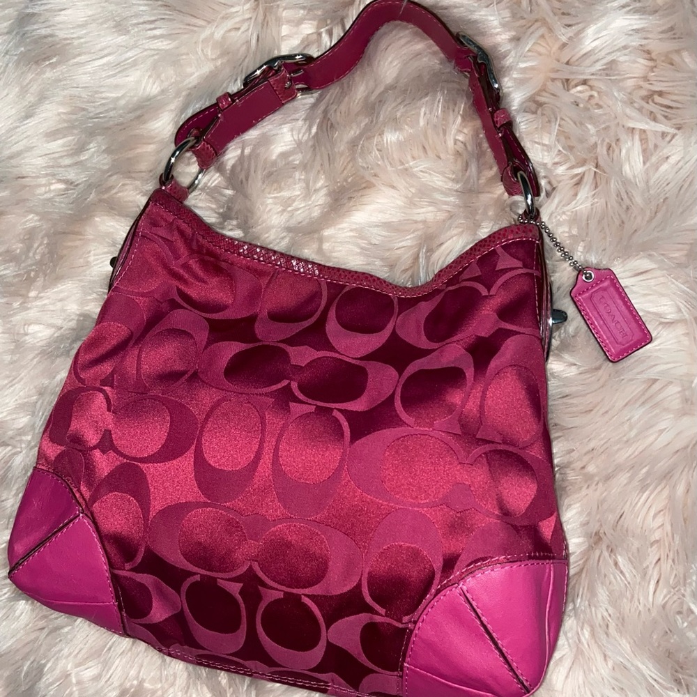Coach Peyton Signature Sateen Hobo